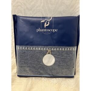 Phantoscope Farmhouse Decorative Throw Pillow Covers 18x18 Navy Blue Ecru New
